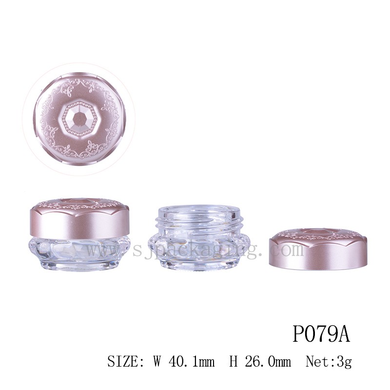 3g Round Shape Mini Cream Jar Eyes Cream Jar P079