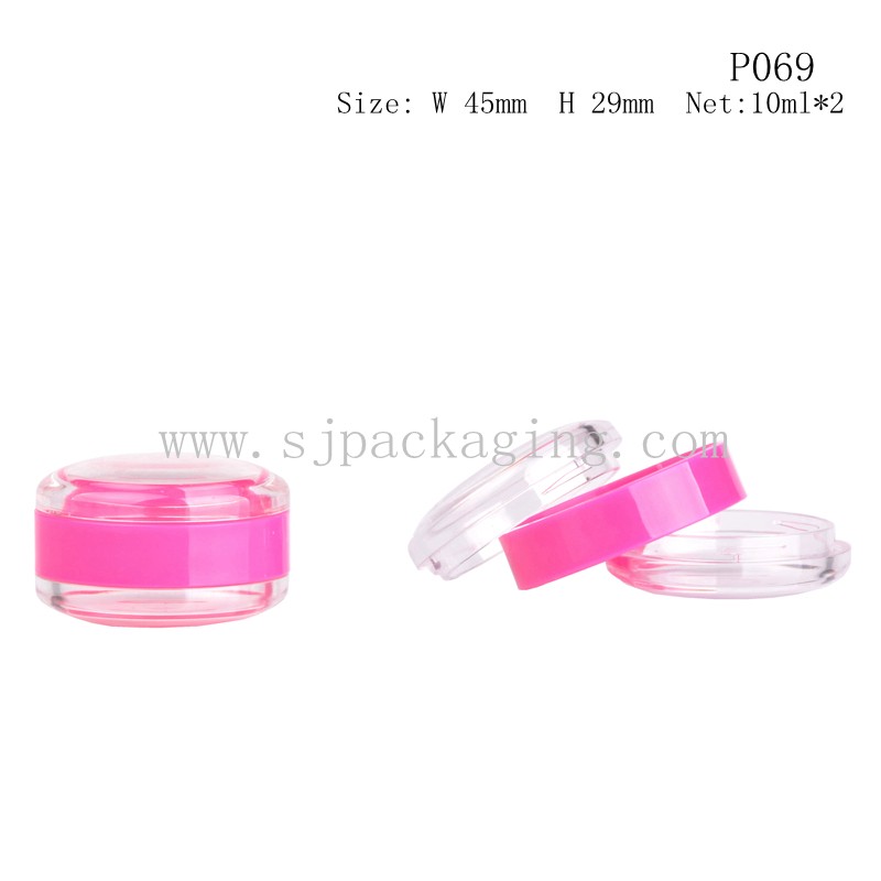 2in1 Round Shape Mini Cream Jar Blush Cream Jar P069