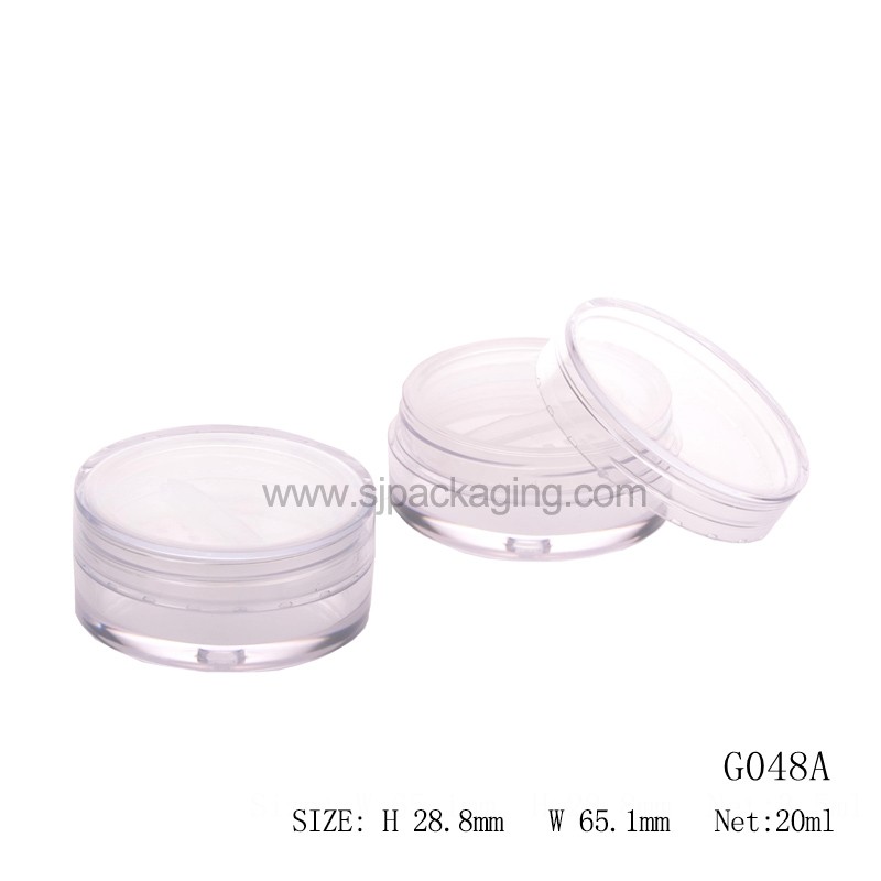 20ml Round Shape Loose Powder Case With Rotate Screen G048A