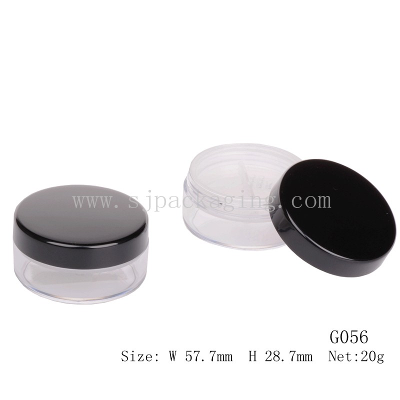 20g Round Shape Loose Powder Case With Rotate Screen G056