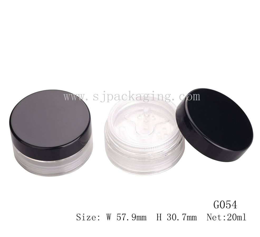 20g Round Shape Loose Powder Case With Rotate Screen G054