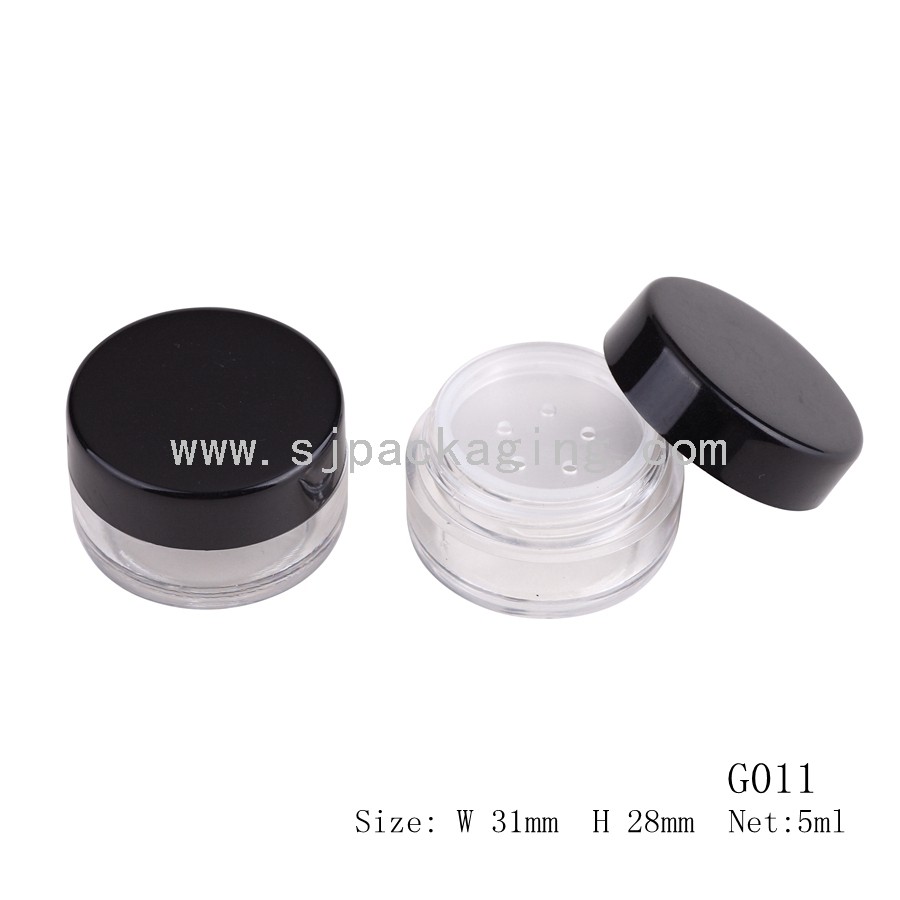 5ml Mini Round Shape Loose Powder Case Eye Shadow Jar G011