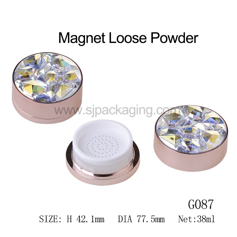 38ml Diamond Shape Round Shape Loose Powder Case G087