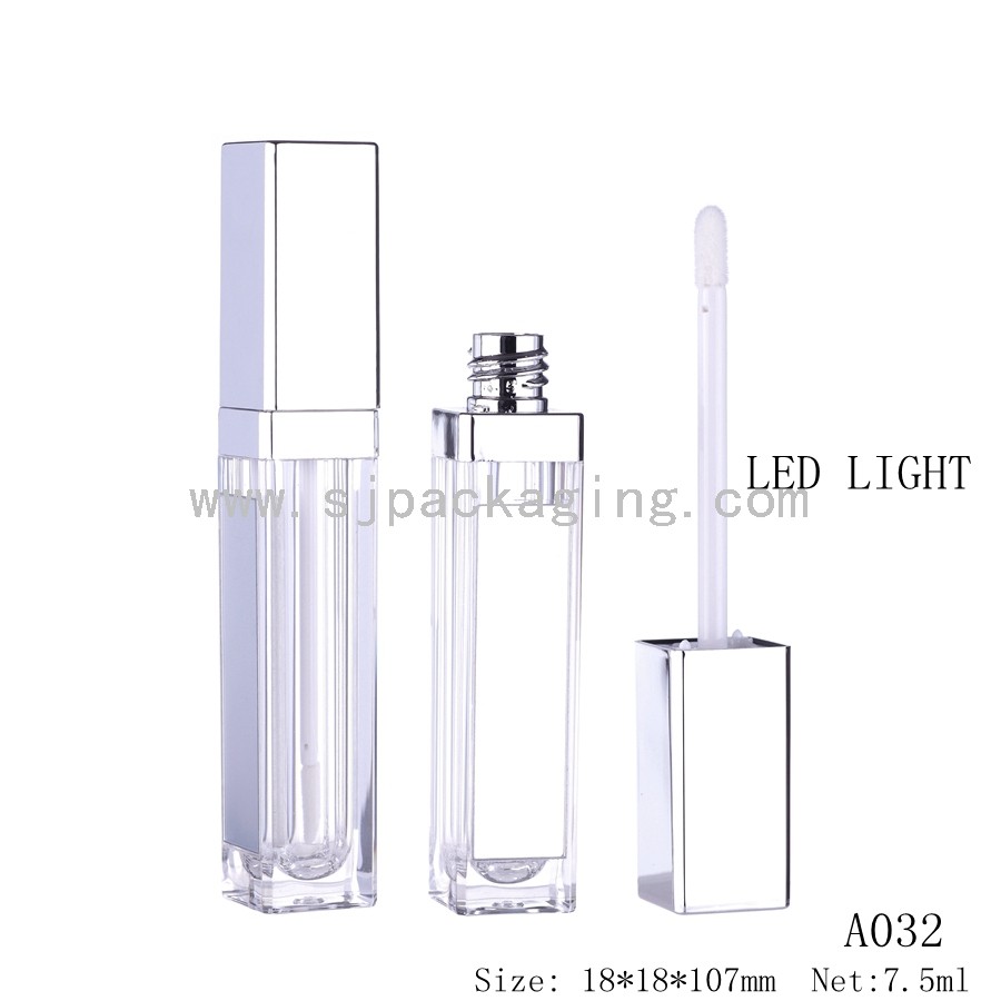 Square Shape LED  Lip gloss Tube 7.5ml A032