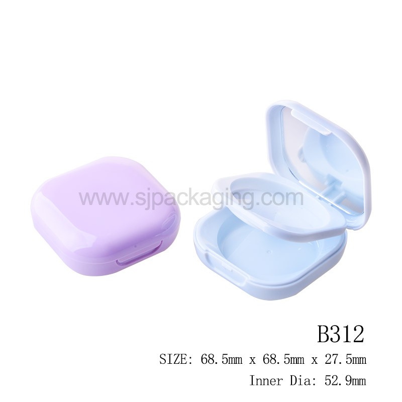 2layer Square Shape Compact Powder Case Inner Dia 52.9mm B312