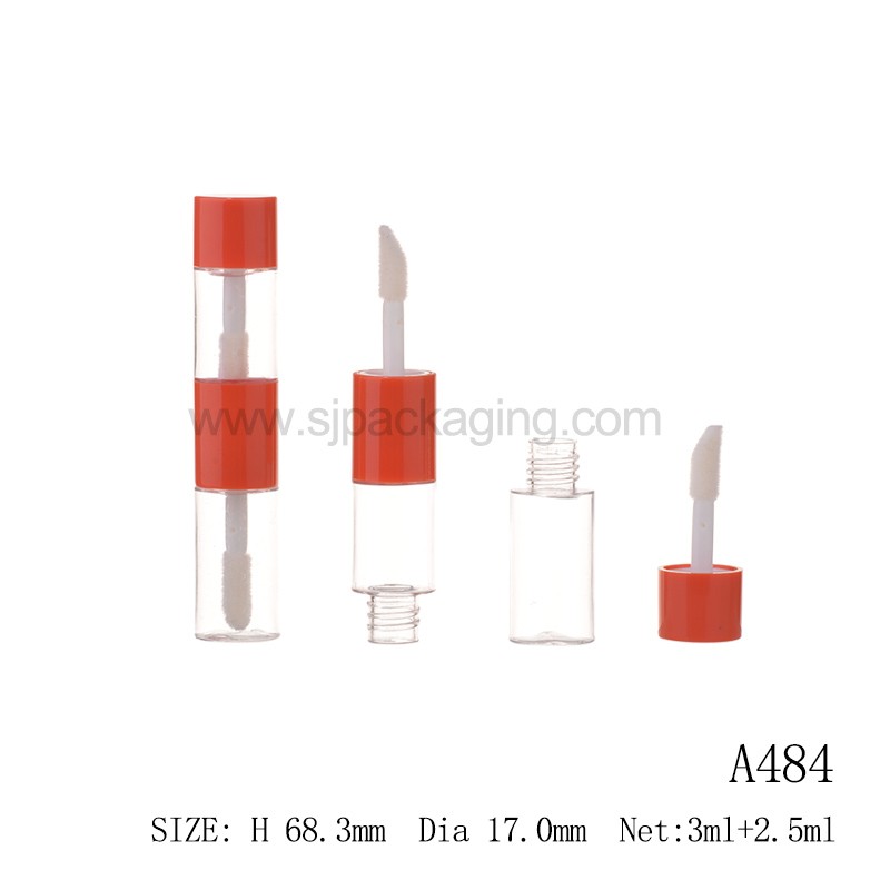 2in1 Round Shape Lip gloss Tube 3ml+2.5ml A484