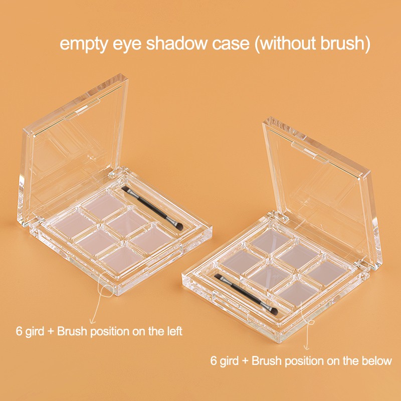 7grids Square Shape Transparent Eyeshadow Palette Face Palette Case I276