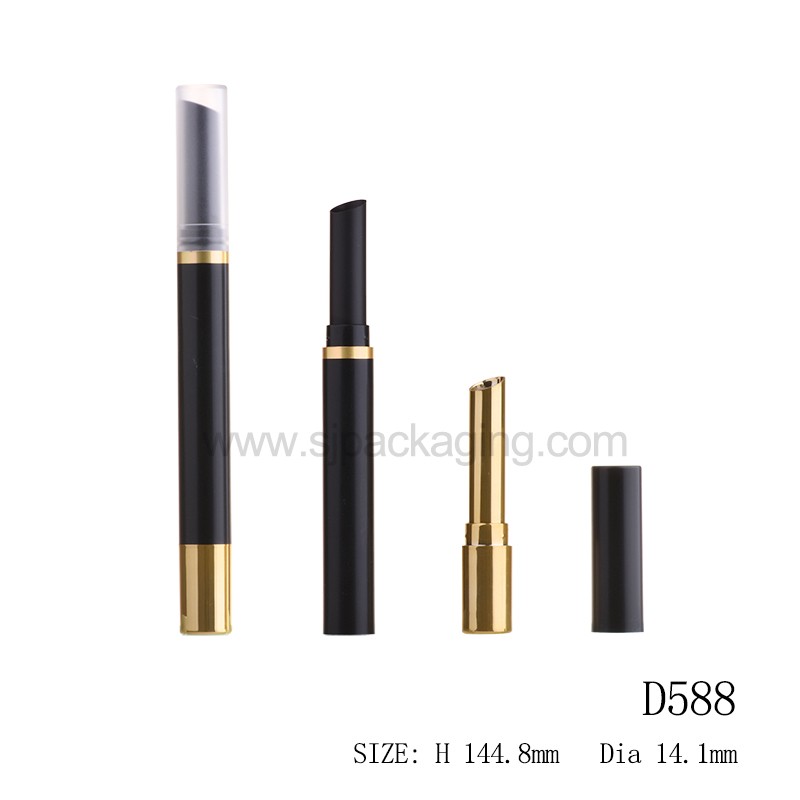 2in1 Round Shape Oblique Lipstick Tube D588
