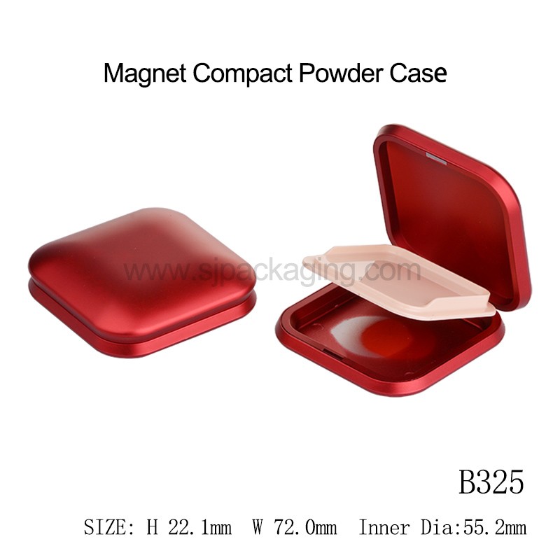 Magnet Square Shape 2layer Compact Powder Case Inner Dia 55.2mm B325