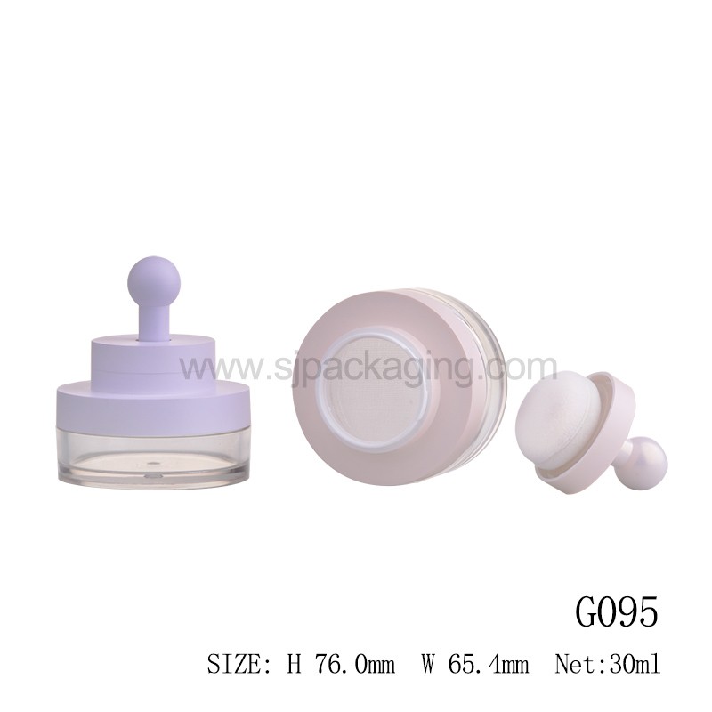 30ml Round Shape Loose Powder Case With Elastic Screen G095