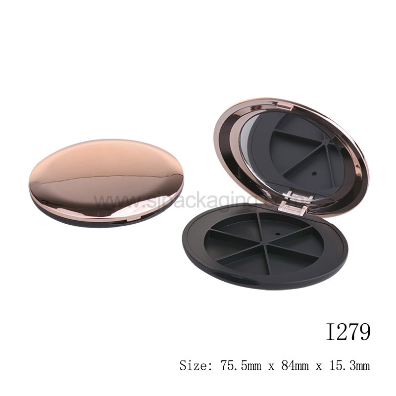 6grids Egg Shape Eyeshadow/ Blush/Bronzer Powder Case With Mirror I279