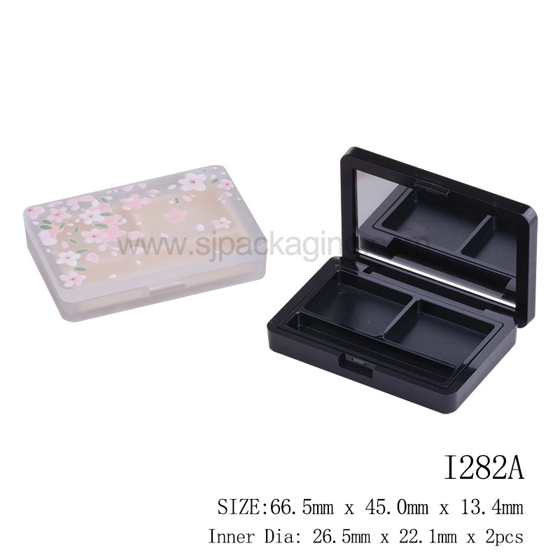 2grids/3grids Rectangle Shape Eye shadow Palette Face Palette Case With Window I282