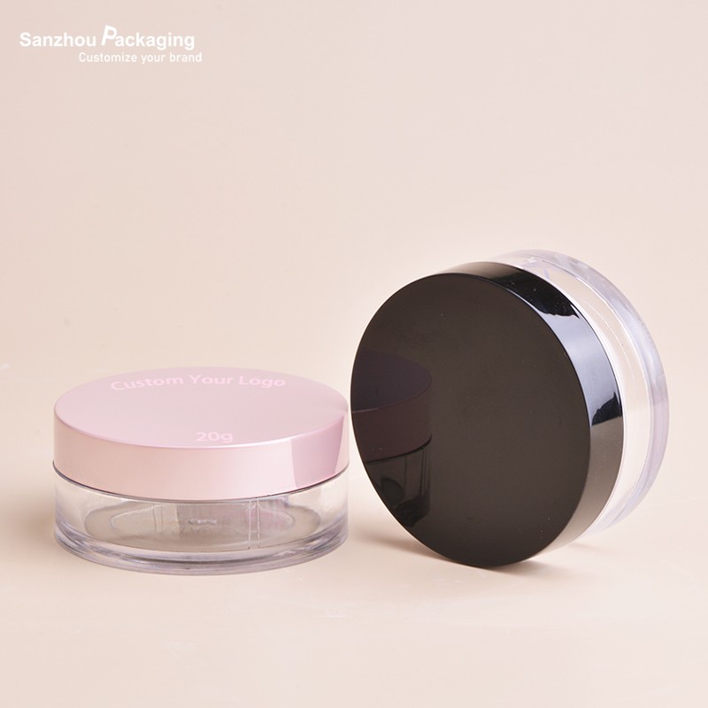 20ml Round Shape Loose Powder Case With Rotate Screen G078
