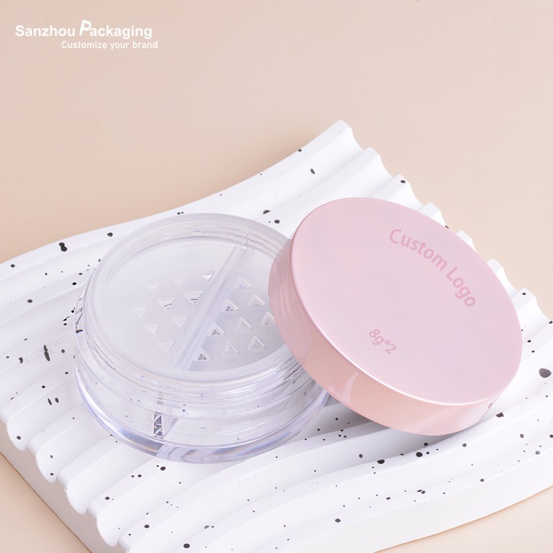 2grid  8ml Round Shape Loose Powder Case With Rotate Screen G074