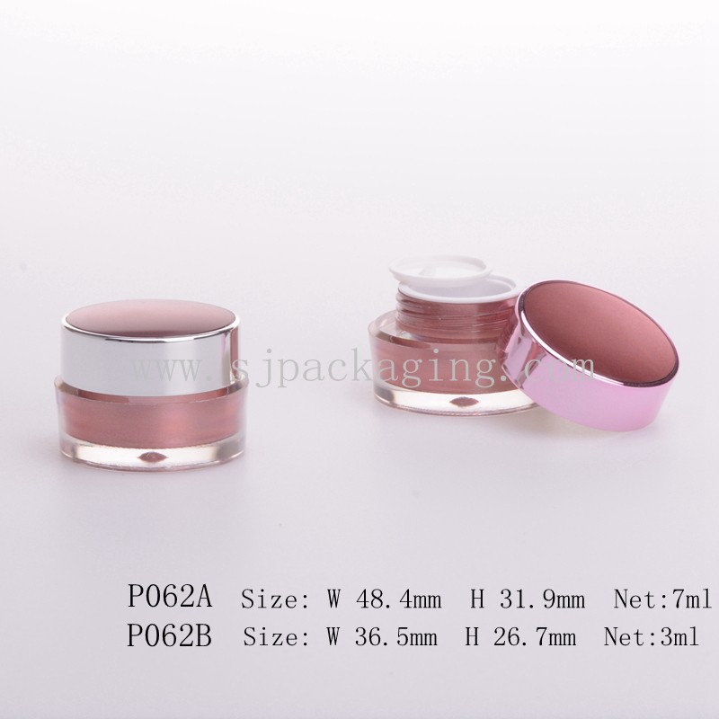 7ml 3ml Round Shape Mini Cream Jar Eyes Cream Jar P062