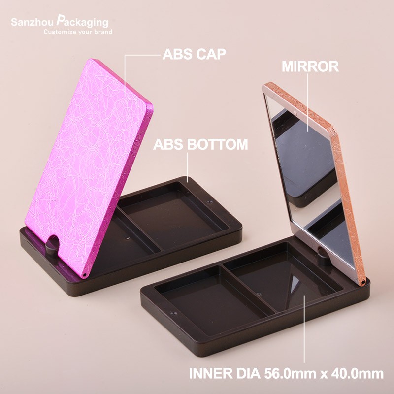 Square2gird Shape Blush Compact Powder Case Inner Dia 56mm*40mm B332
