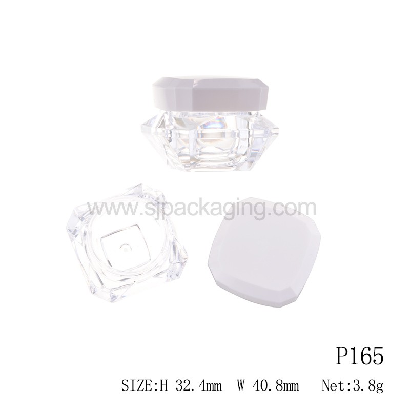 3.8g Cream Jar Polygon Shape Diamond Bottle Eye shadow Jar P165
