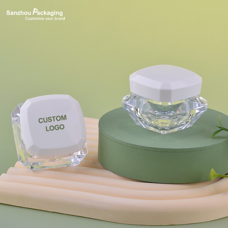 3.8g Cream Jar Polygon Shape Diamond Bottle Eye shadow Jar P165