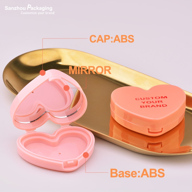 Heart Shape Compact Powder Case B342