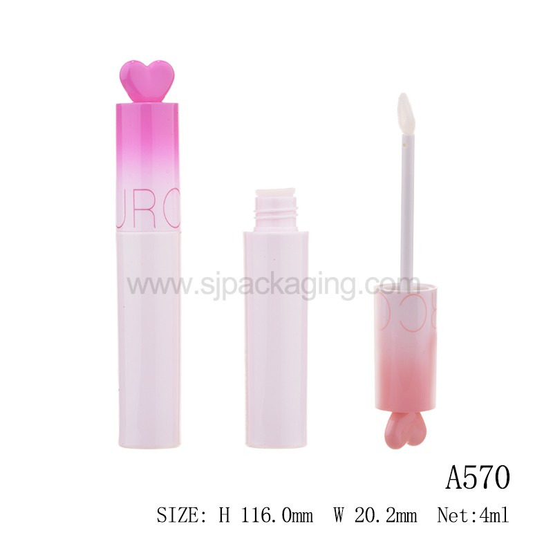 Heart Shape Round Bottle Lip gloss Tube 4ml A570
