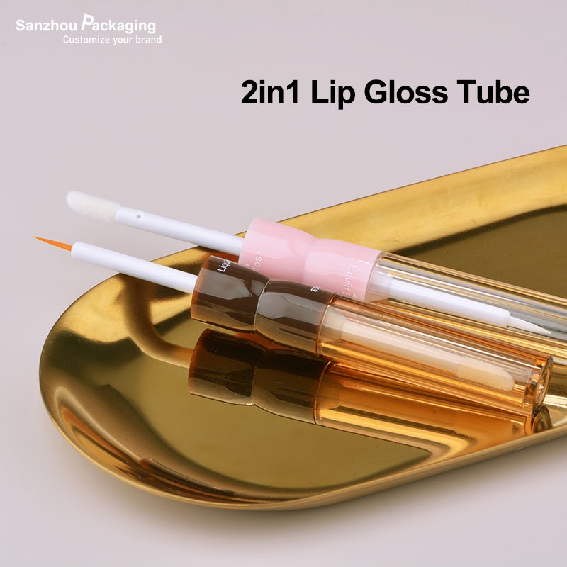 2in1 Round Shape Lip gloss Tube 3ml*2 A574