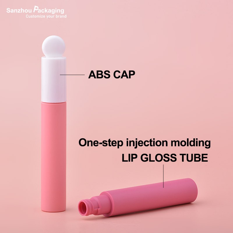 One-step injection molding Round Shape Lip Gloss  Tube 5ml A577