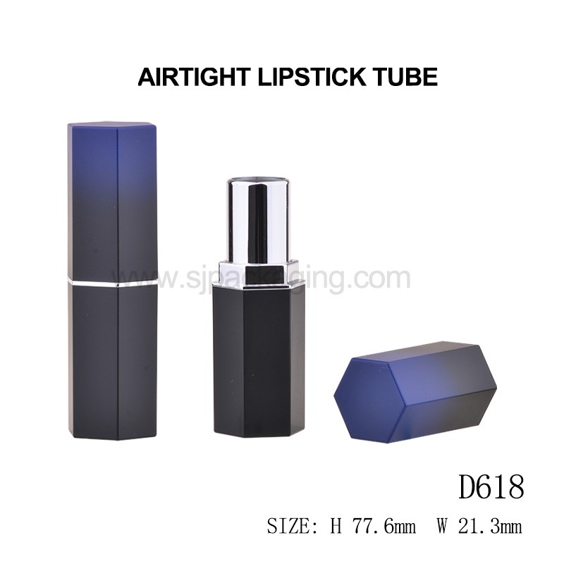 Air Tight  Hexagonal Shape Lipstick Tube D618