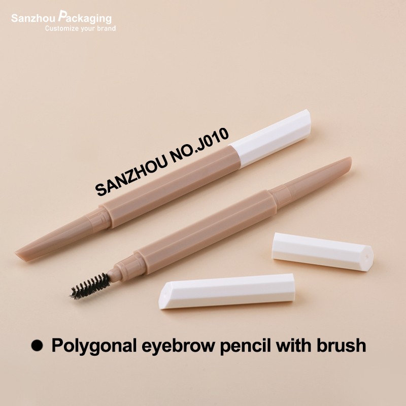 Slim Polygon Shape Eyebrow Tube With Brush J010